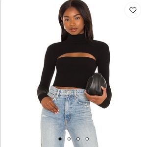 REVOLVE - SuperDown Tasha Cut-Out Black Sweater